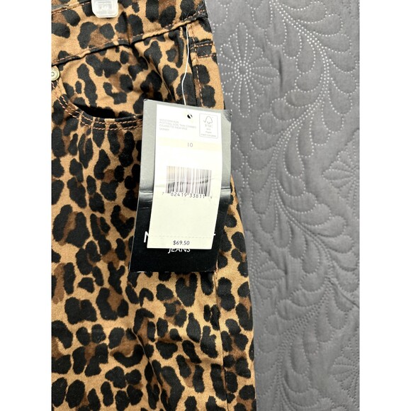 Nine West Jeans High Rise Cigarette Skinny Animal Print Denim Jeans SZ 10:NWT - Picture 7 of 8